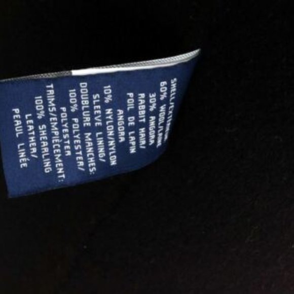 FACONNABLE Dark Brown Wool Angora Double-Breasted Overcoat Size s - Picture 5 of 5